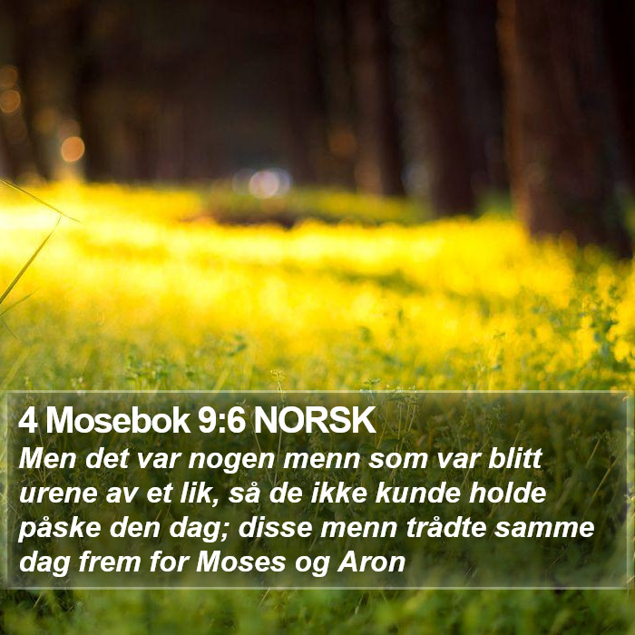 4 Mosebok 9:6 NORSK Bible Study