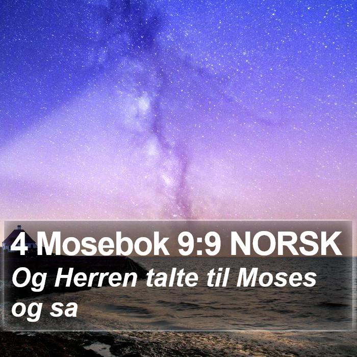 4 Mosebok 9:9 NORSK Bible Study