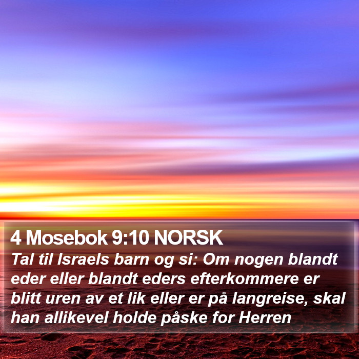 4 Mosebok 9:10 NORSK Bible Study