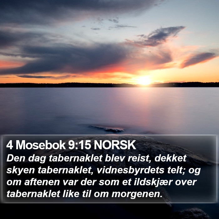 4 Mosebok 9:15 NORSK Bible Study