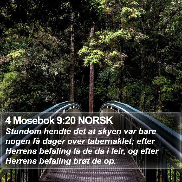 4 Mosebok 9:20 NORSK Bible Study