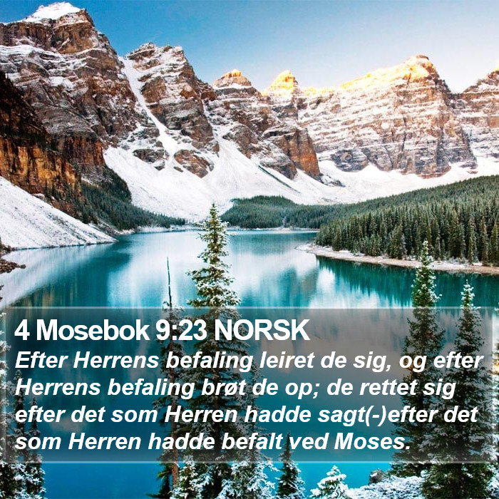 4 Mosebok 9:23 NORSK Bible Study