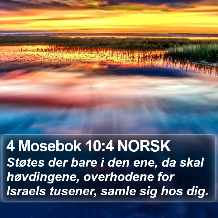 4 Mosebok 10:4 NORSK Bible Study