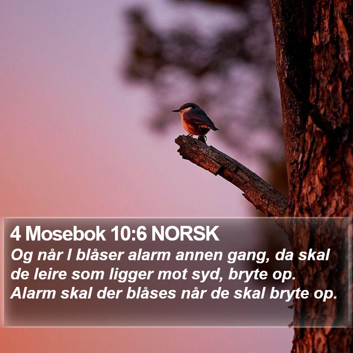 4 Mosebok 10:6 NORSK Bible Study