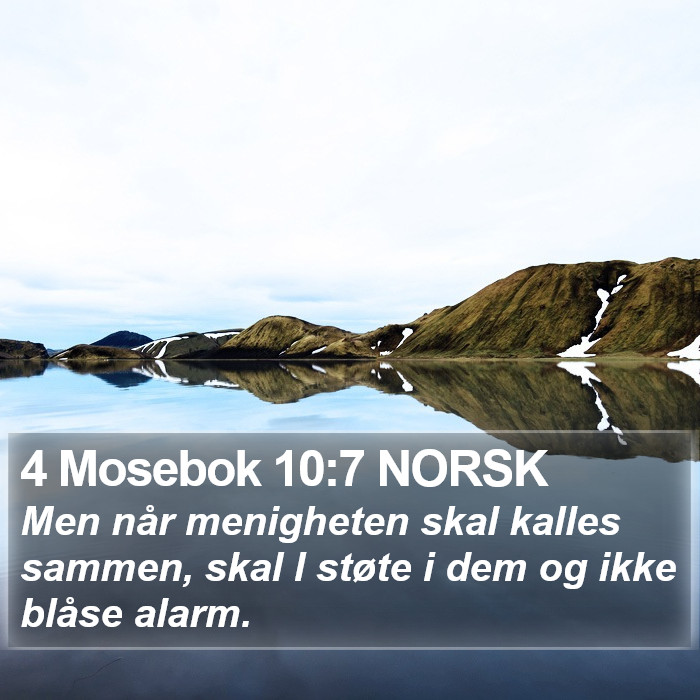 4 Mosebok 10:7 NORSK Bible Study