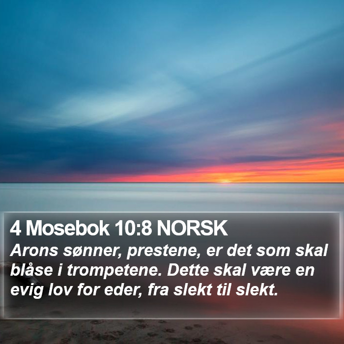 4 Mosebok 10:8 NORSK Bible Study