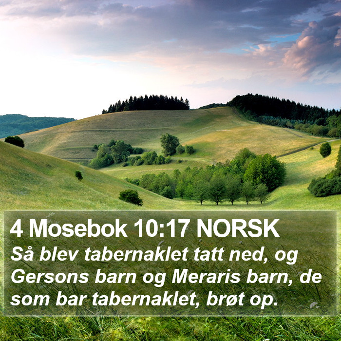 4 Mosebok 10:17 NORSK Bible Study