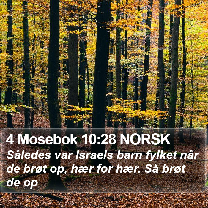 4 Mosebok 10:28 NORSK Bible Study