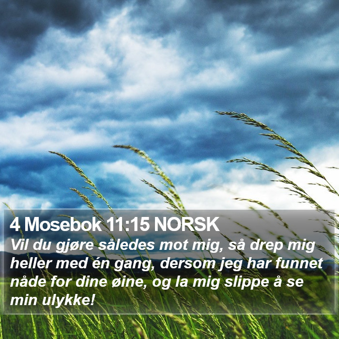 4 Mosebok 11:15 NORSK Bible Study