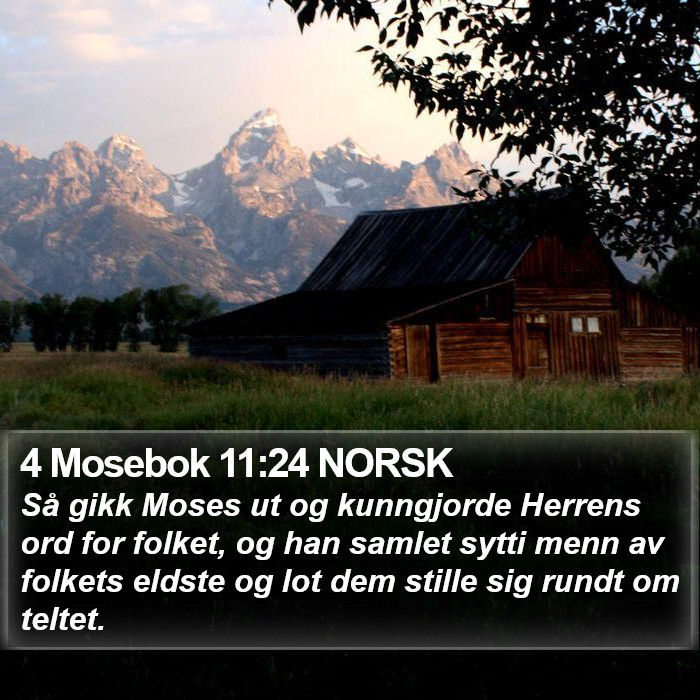 4 Mosebok 11:24 NORSK Bible Study