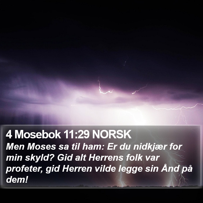 4 Mosebok 11:29 NORSK Bible Study