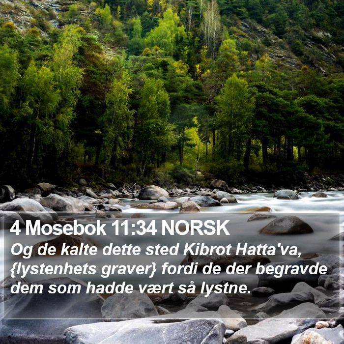 4 Mosebok 11:34 NORSK Bible Study