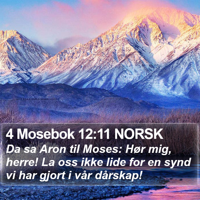 4 Mosebok 12:11 NORSK Bible Study