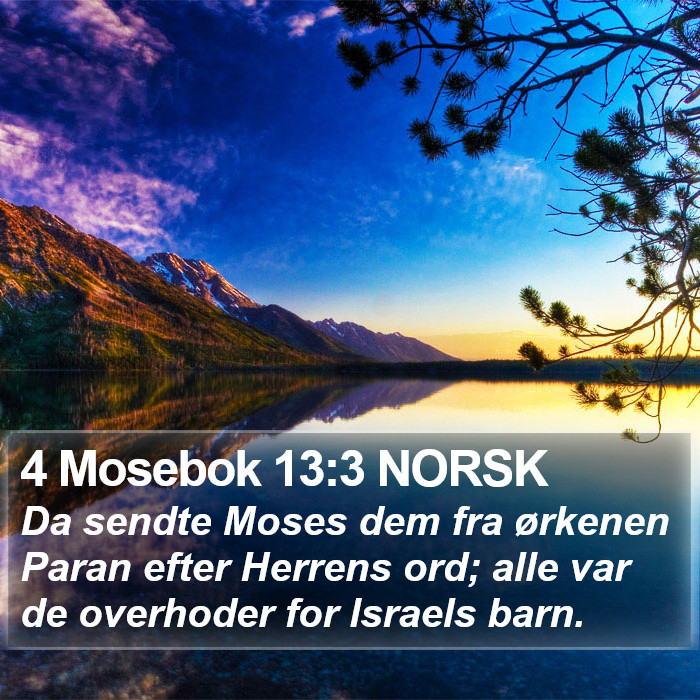 4 Mosebok 13:3 NORSK Bible Study