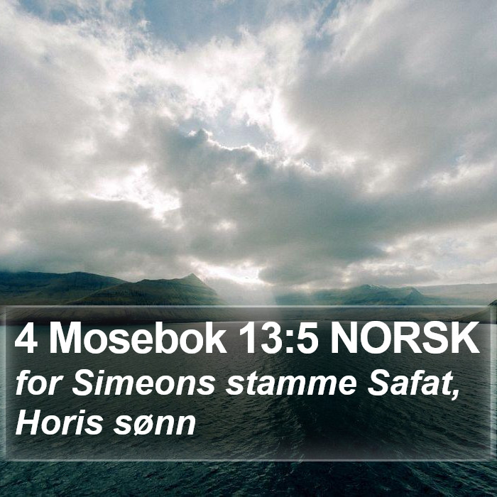 4 Mosebok 13:5 NORSK Bible Study