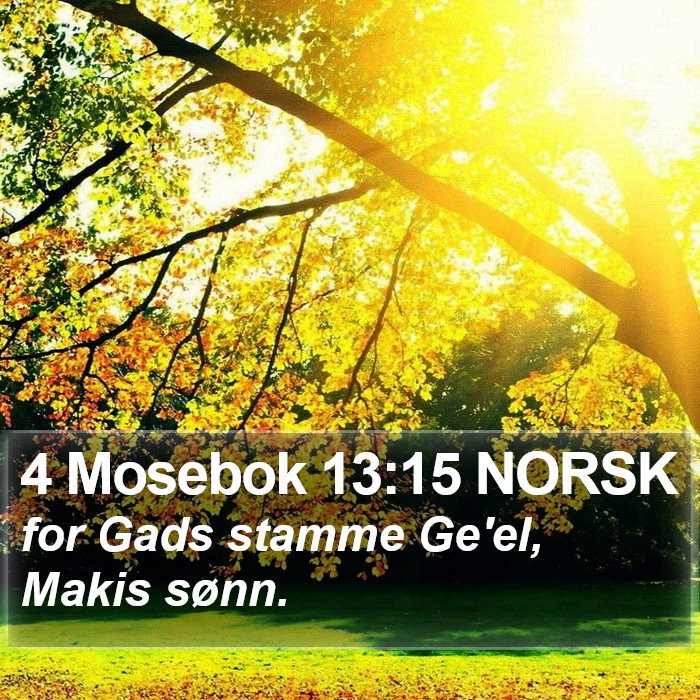 4 Mosebok 13:15 NORSK Bible Study