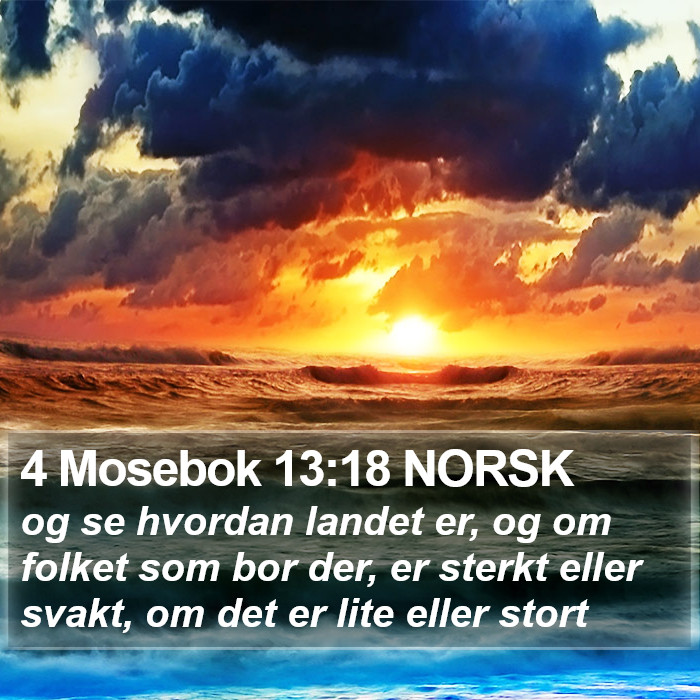 4 Mosebok 13:18 NORSK Bible Study