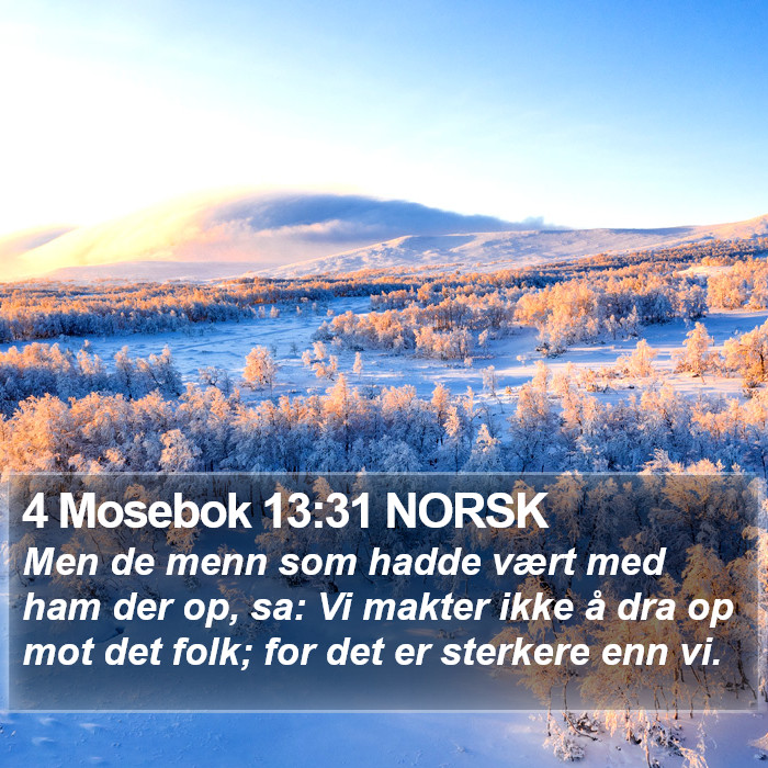 4 Mosebok 13:31 NORSK Bible Study