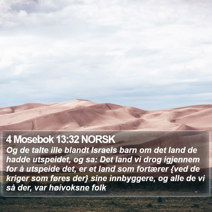 4 Mosebok 13:32 NORSK Bible Study