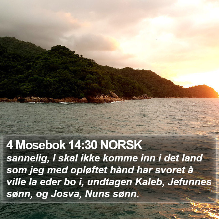 4 Mosebok 14:30 NORSK Bible Study