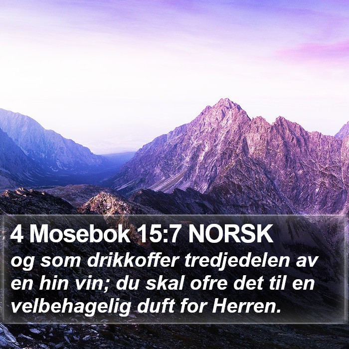 4 Mosebok 15:7 NORSK Bible Study