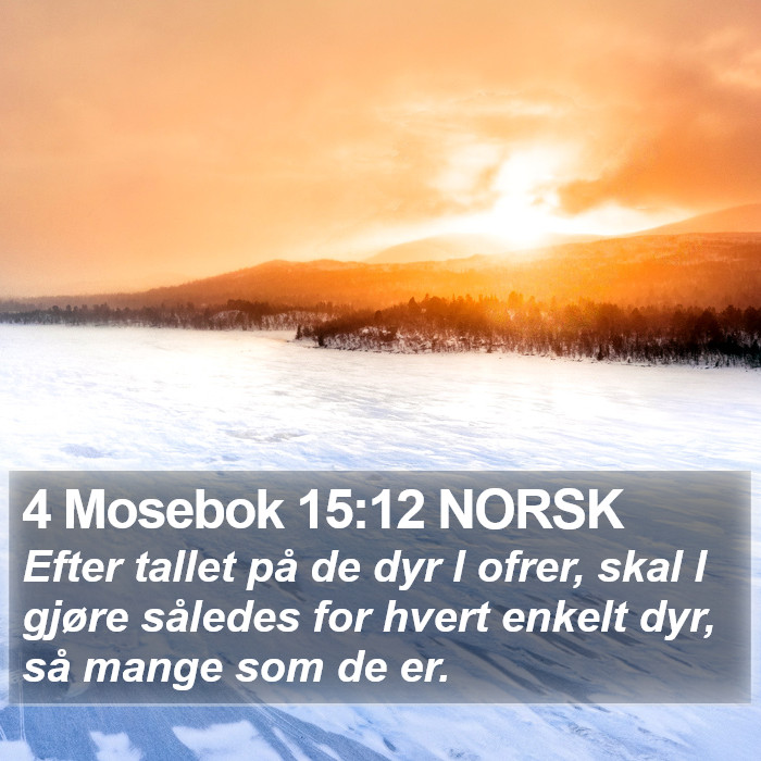 4 Mosebok 15:12 NORSK Bible Study