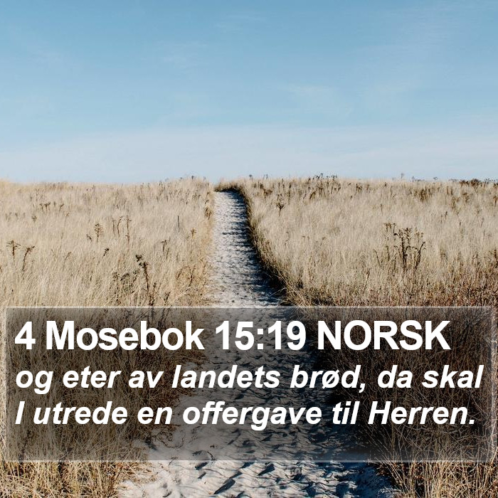 4 Mosebok 15:19 NORSK Bible Study