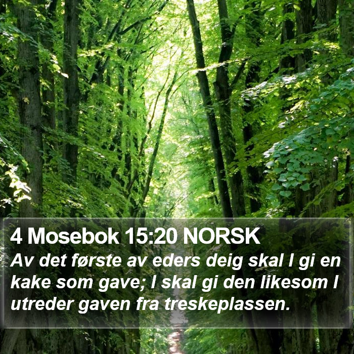 4 Mosebok 15:20 NORSK Bible Study