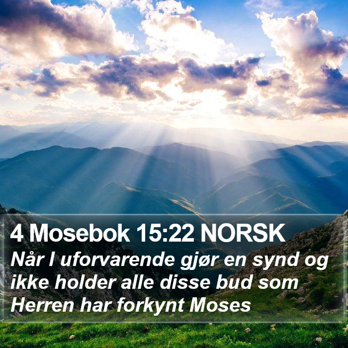 4 Mosebok 15:22 NORSK Bible Study