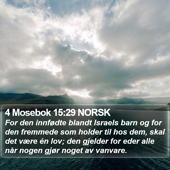 4 Mosebok 15:29 NORSK Bible Study