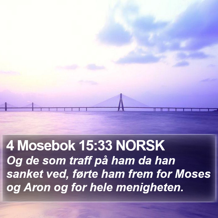 4 Mosebok 15:33 NORSK Bible Study