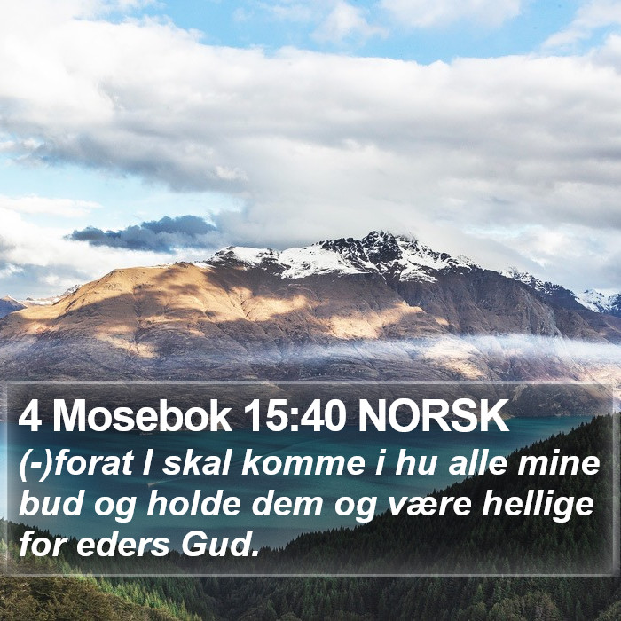 4 Mosebok 15:40 NORSK Bible Study