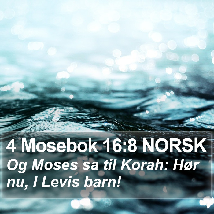 4 Mosebok 16:8 NORSK Bible Study