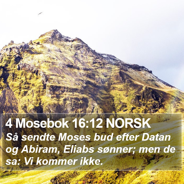 4 Mosebok 16:12 NORSK Bible Study