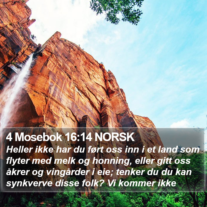 4 Mosebok 16:14 NORSK Bible Study