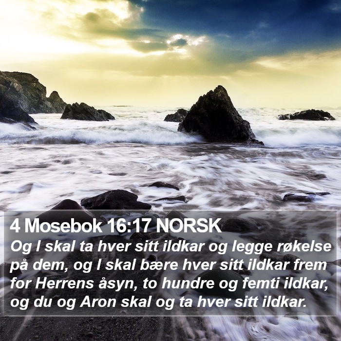 4 Mosebok 16:17 NORSK Bible Study