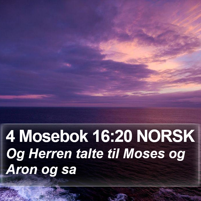 4 Mosebok 16:20 NORSK Bible Study