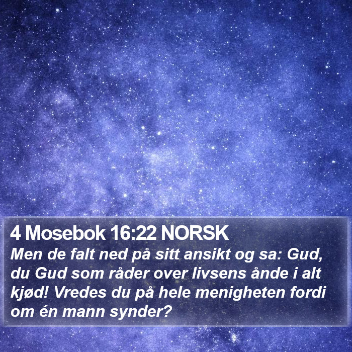 4 Mosebok 16:22 NORSK Bible Study