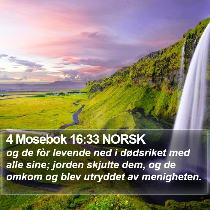 4 Mosebok 16:33 NORSK Bible Study