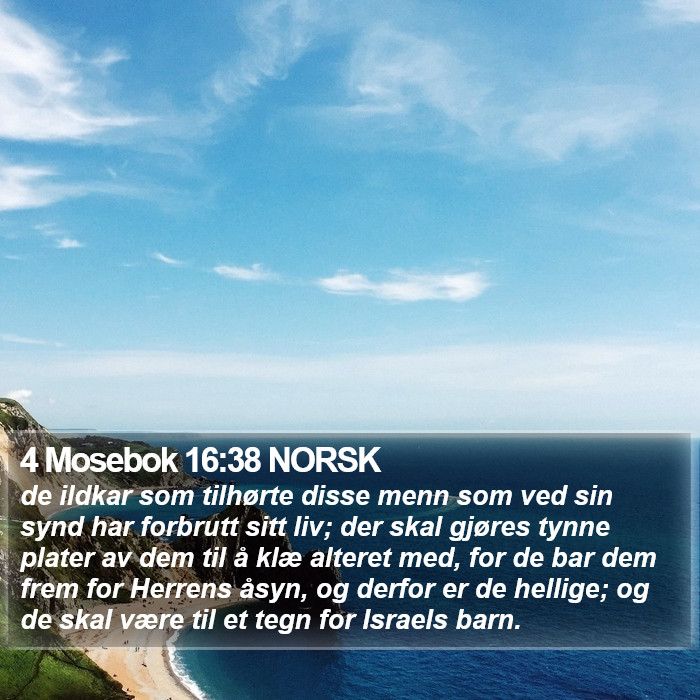 4 Mosebok 16:38 NORSK Bible Study