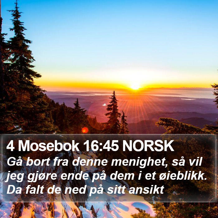 4 Mosebok 16:45 NORSK Bible Study