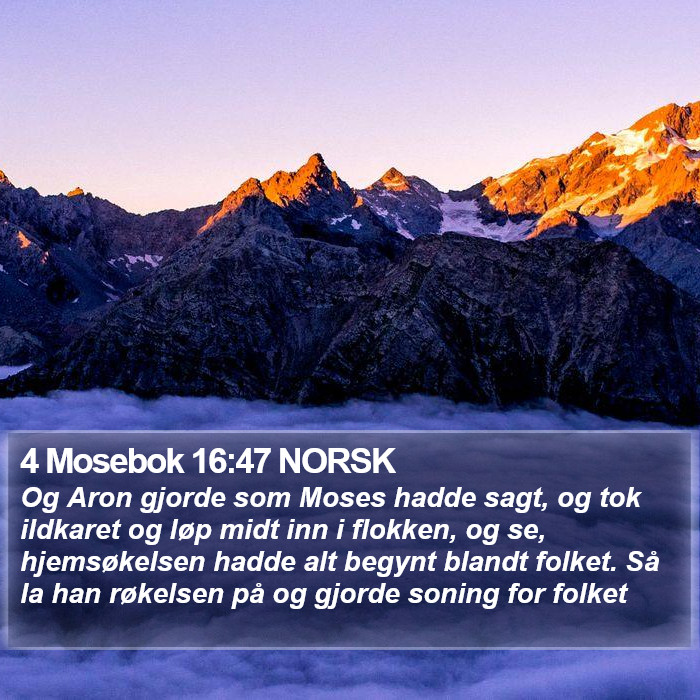 4 Mosebok 16:47 NORSK Bible Study