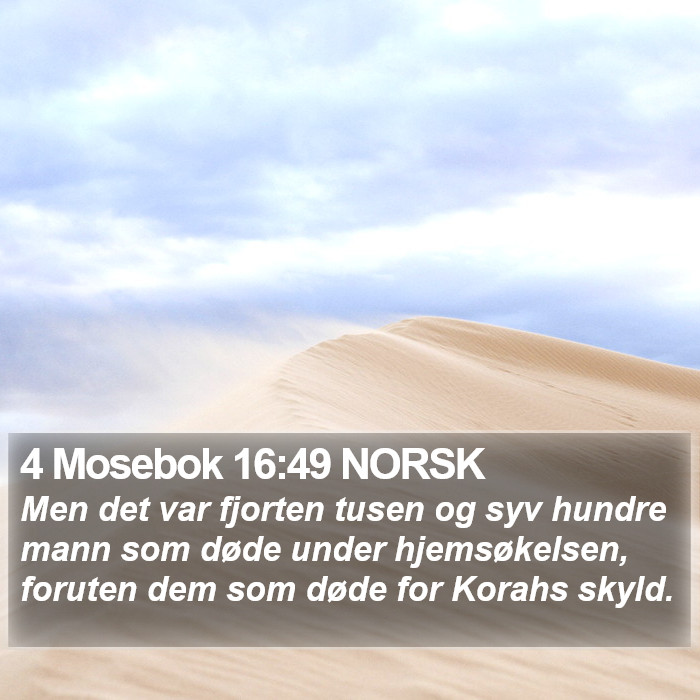 4 Mosebok 16:49 NORSK Bible Study