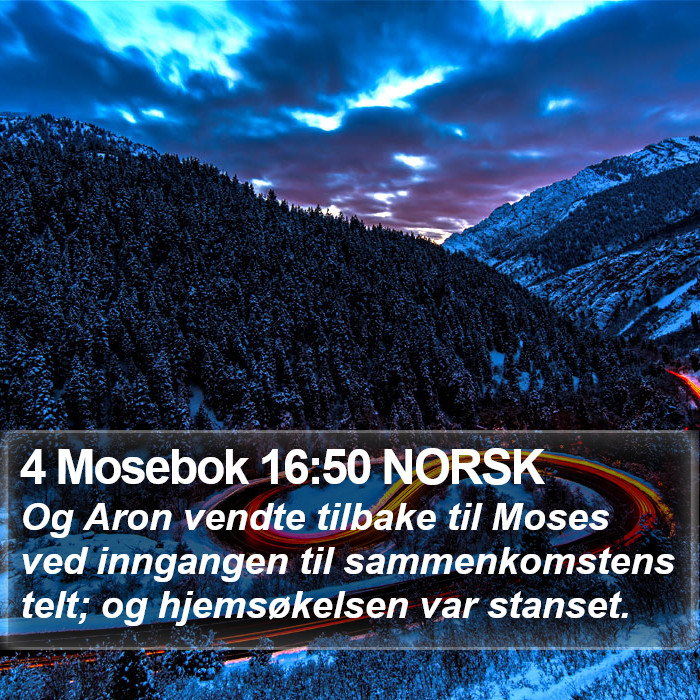 4 Mosebok 16:50 NORSK Bible Study