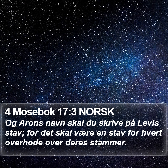 4 Mosebok 17:3 NORSK Bible Study