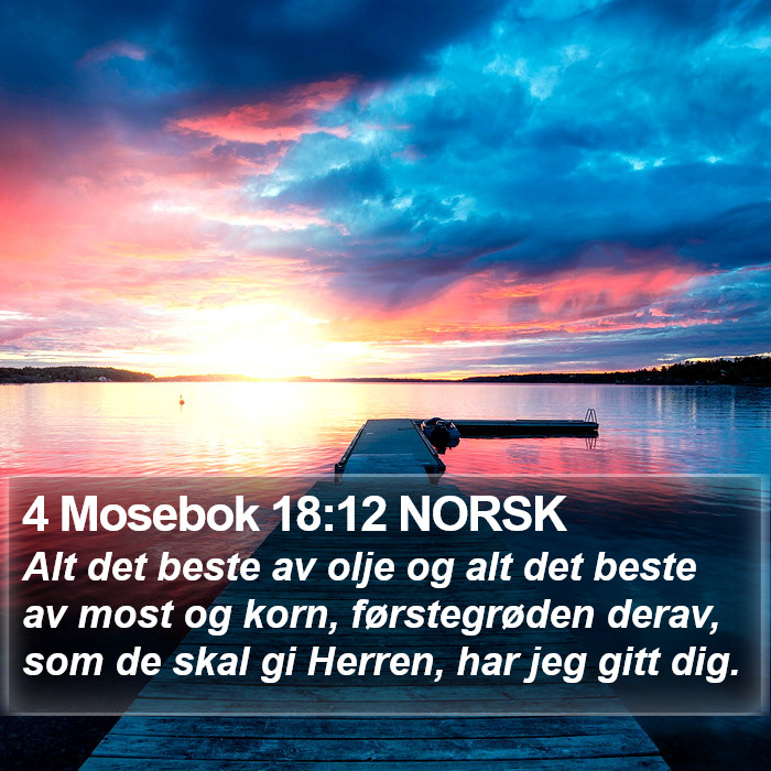 4 Mosebok 18:12 NORSK Bible Study