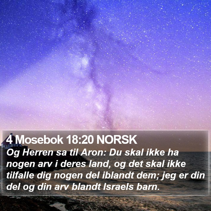 4 Mosebok 18:20 NORSK Bible Study