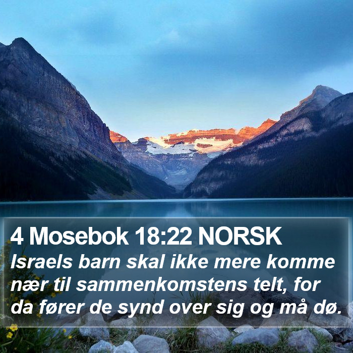 4 Mosebok 18:22 NORSK Bible Study