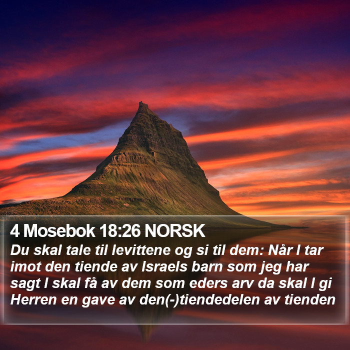 4 Mosebok 18:26 NORSK Bible Study