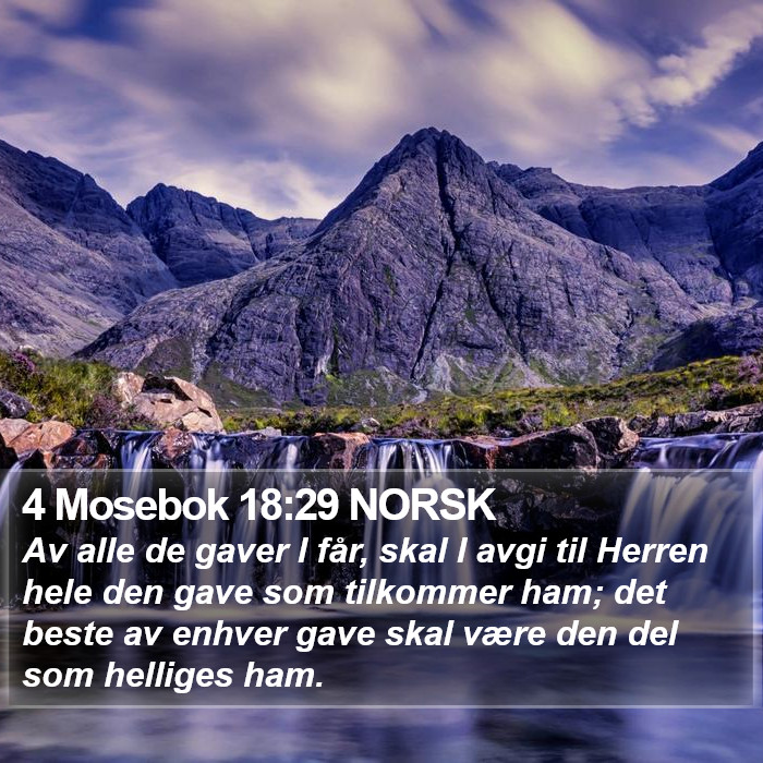 4 Mosebok 18:29 NORSK Bible Study